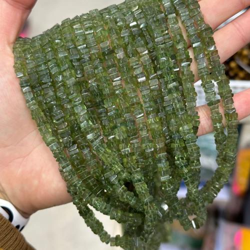 Koraliki z kameniem szlachetnym, Apatyty, obyty, biżuteria moda & DIY & różnej wielkości do wyboru, zielony, sprzedawane na około 38 cm Strand
