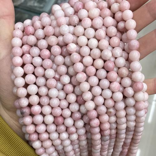 Gemstone Jewelry Beads Pink Opal Round polished fashion jewelry & DIY pink Sold Per Approx 38 cm Strand