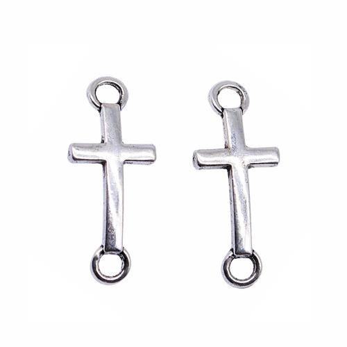 Cross Zinc Alloy Connector antique silver color plated vintage & fashion jewelry & DIY & 1/1 loop Sold By PC