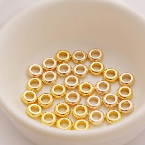 Brass Jewelry Beads Round gold color plated DIY nickel lead & cadmium free Sold By Bag