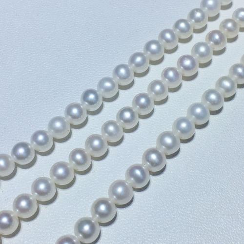 Natūralus gėlavandenių perlų Palaidos karoliukai, Gėlo vandens perlų, Skirtinga pasirinkimo figūra & Pasidaryk pats, baltas, Diameter pearl 5-6mm, Parduota už Apytiksliai 38 cm Strand