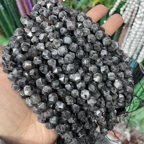 Labradorit perler, Polygon, mode smykker & du kan DIY & forskellig størrelse for valg & facetteret, blandede farver, Solgt Per Ca. 38 cm Strand