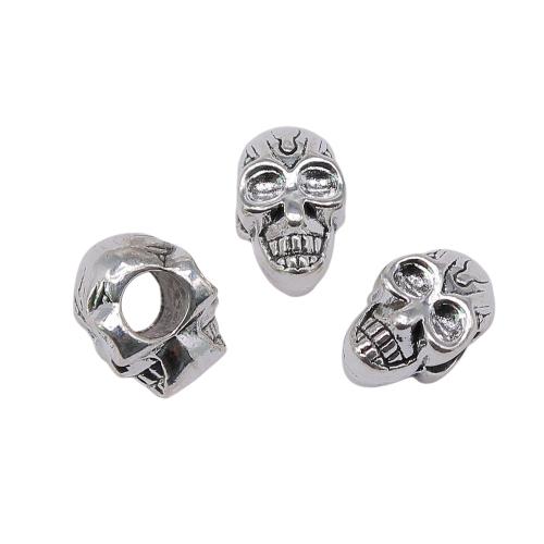 Zinc Alloy Jewelry Beads Skull antique silver color plated vintage & fashion jewelry & DIY Sold By PC