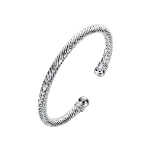 925 Sterling Silver Bangle Bracelet, fashion jewelry & different size for choice & for woman, nickel, lead & cadmium free, Inner Diameter:Approx 60x50mm, Sold By PC