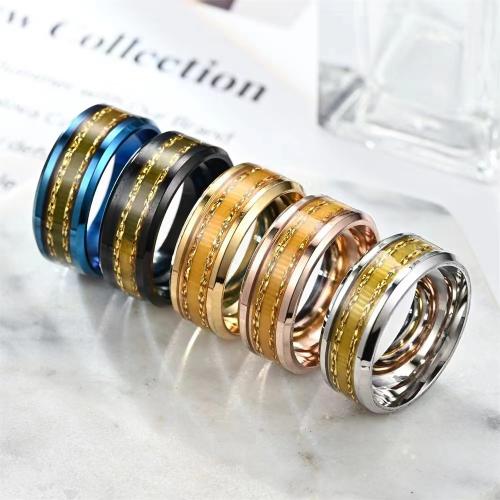 Par fingerringe, 304 rustfrit stål, mode smykker & Unisex & forskellig størrelse for valg, flere farver til valg, Solgt af PC