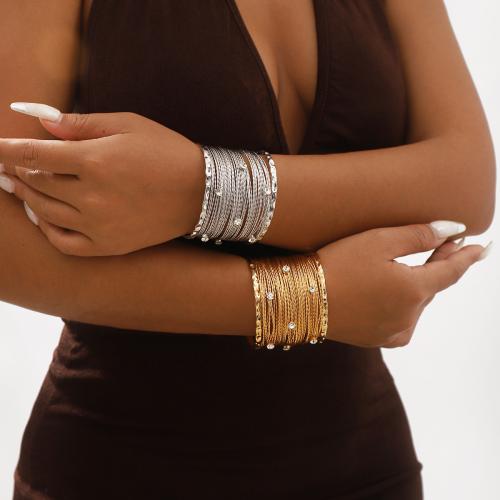 Ijzeren armbanden, Ijzer, mode sieraden & met strass, meer kleuren voor de keuze, Verkocht door PC