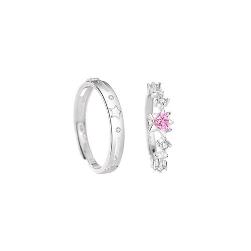 Cubic Zirconia Micro Pave 925 Sterling Silver Rings Unisex & micro pave cubic zirconia platinum color Sold By PC