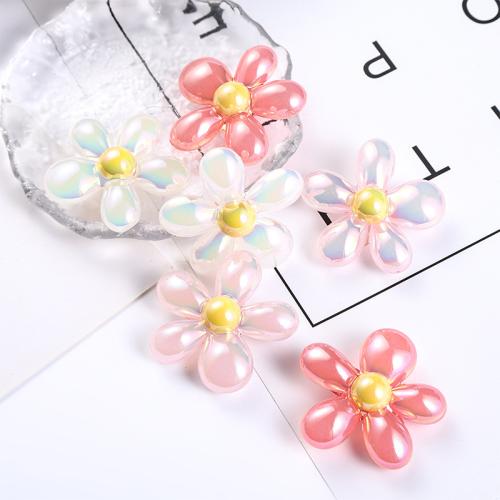 Acrylic Jewelry Beads Flower DIY 40mm Approx 3mm Sold By Bag