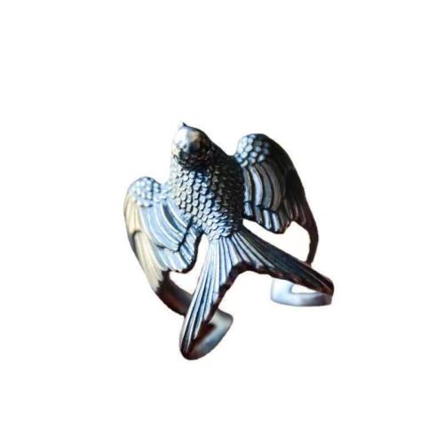 Brass δάχτυλο του δακτυλίου, Ορείχαλκος, χελιδόνι, επιχρυσωμένο, για άνδρες και γυναίκες, αρχικό χρώμα, Sold Με PC