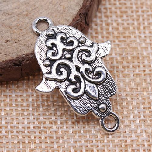 Zinc Alloy Connector Hand antique silver color plated vintage & fashion jewelry & DIY & 1/1 loop Sold By PC