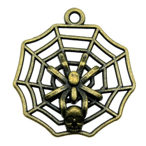 Zinc Alloy Hollow Pendants Spider Web plated vintage & fashion jewelry & DIY Sold By PC