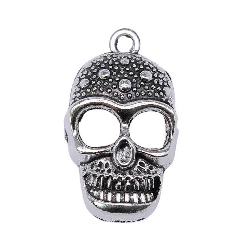 Zinc Alloy Hollow Pendants Skull antique silver color plated vintage & fashion jewelry & DIY Sold By PC