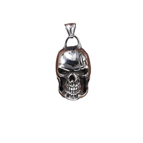 Acciaio inossidabile Skull Ciondoli, 304 acciaio inox, Teschio, lucido, gioielli di moda & senza cavo & unisex, colore originale, 39x21mm, Venduto da PC