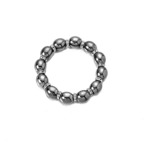 Magnetické šperky náramek, Non-magnetický hematit, módní šperky & pro muže, Prodáno za Cca 18 cm Strand