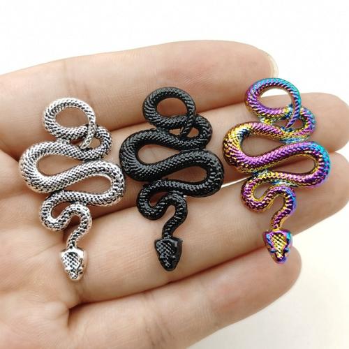 Zinc Alloy Animal Pendants Snake plated DIY nickel lead & cadmium free Sold By Bag
