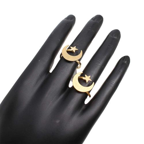 Prst prsten z nerezové oceli, 304 Stainless Steel, á, módní šperky & různé designy pro výběr, zlatý, Box size: 19x13x35cm, ring ring number mixed 16-20, 36PC/Box, Prodáno By Box