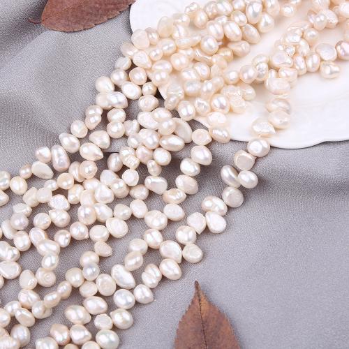 Baroko Kultūringas gėlavandenių perlų karoliukai, Gėlo vandens perlų, Barokas, Bižuterijos & Pasidaryk pats, baltas, Length about 10-11mm, Parduota už Apytiksliai 38 cm Strand