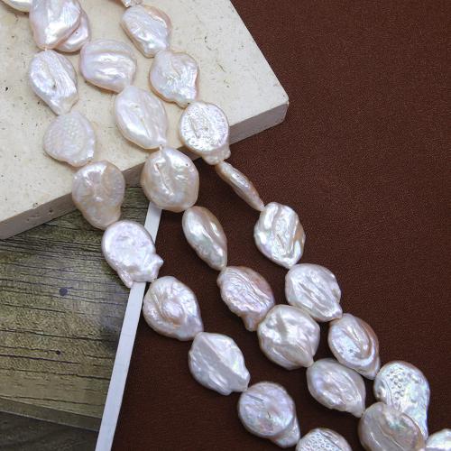 Barokní kultivované sladkovodní perle, Sladkovodní Pearl, Baroko, módní šperky & DIY, bílý, Length about 13-14mm, Prodáno za Cca 38 cm Strand