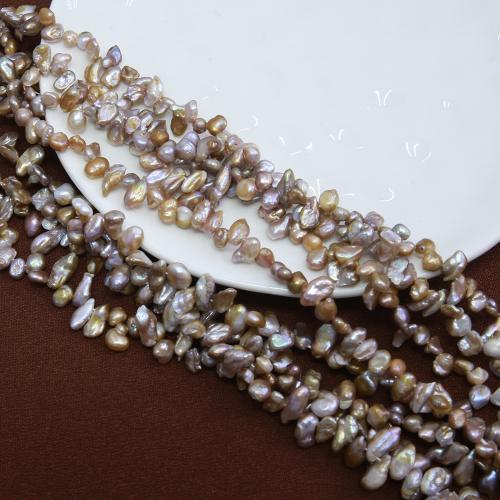 Baroko Kultūringas gėlavandenių perlų karoliukai, Gėlo vandens perlų, Barokas, Bižuterijos & Pasidaryk pats, mišrios spalvos, Length about 3-4mm, Parduota už Apytiksliai 38 cm Strand