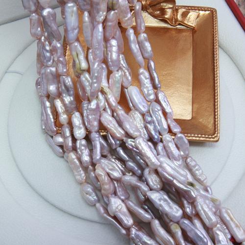 Hodowlane perły słodkowodne, Perła naturalna słodkowodna, Biwa, biżuteria moda & DIY, jasny fiolet, Length about 8-9mm, sprzedawane na około 38 cm Strand
