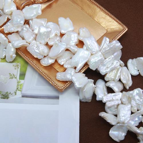 Cultured Baroque Freshwater Pearl Beads fashion jewelry & DIY white Length about 9-10mm Sold Per Approx 38 cm Strand