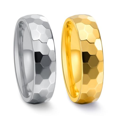Couple Finger Rings Tungsten Steel polished fashion jewelry & Unisex width 6mm Sold By PC