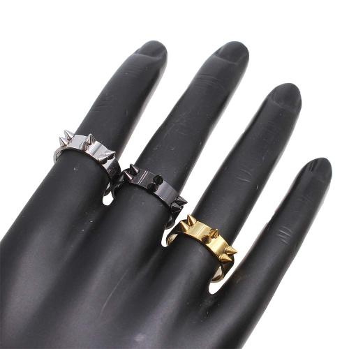 Prst prsten z nerezové oceli, 304 Stainless Steel, á, módní šperky, více barev na výběr, Box size: 19x13x35cm, ring size: 5.5x1.2mm, ring ring number mixed 16-20, 36PC/Box, Prodáno By Box