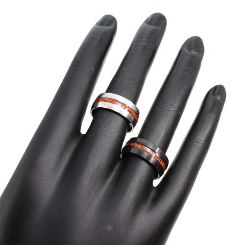 Rozsdamentes acél Finger Ring, 304 rozsdamentes acél, Bowknot, galvanizált, divat ékszerek, több színt a választás, Box size: 19x13x35cm, ring size: 8mm, ring ring number mixed 17-21, 36PC-k/Box, Által értékesített Box