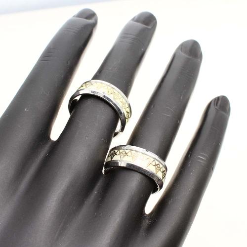Stainless Steel Finger Ring 304 Stainless Steel Bowknot plated fashion jewelry & luminated silver color Box ring 8mm ring ring number mixed 17-21 Sold By Box