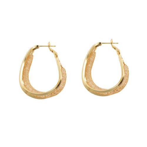 Messing Spring hoop oorbellen, mode sieraden & voor vrouw, 44.50x8x31mm, Verkocht door pair