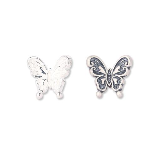 925 Sterling Silver Shank Button Butterfly DIY Sold By PC
