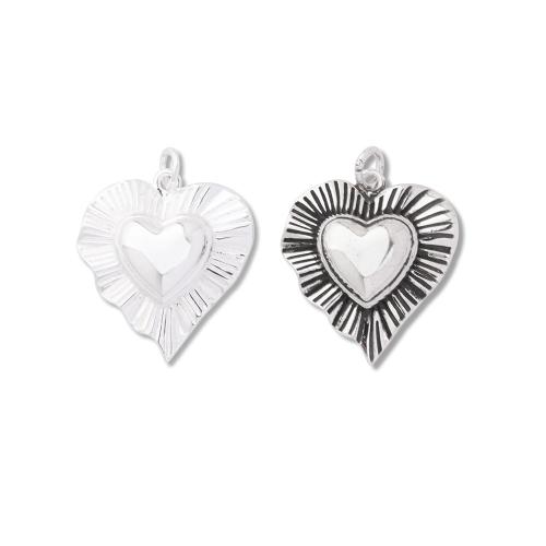 925 Sterling Silver Pendant Heart DIY Sold By PC