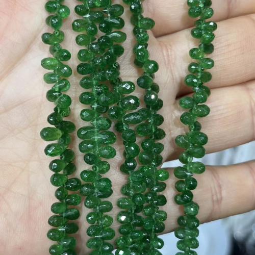 Gemstone Jewelry Beads Tsavorite Teardrop polished DIY & faceted Sold Per Approx 20 cm Strand