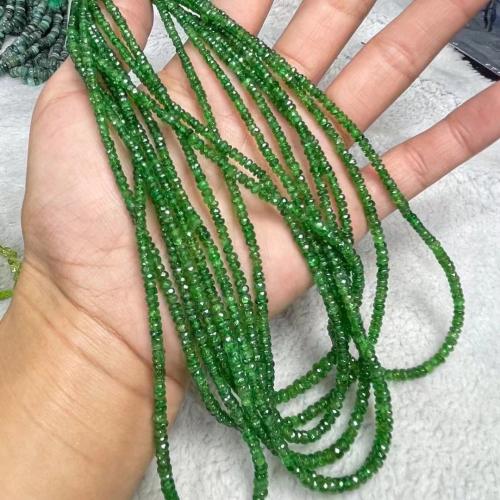 Gemstone Jewelry Beads Tsavorite polished DIY & faceted olive green beads length 3-4.5mm Sold Per Approx 38-40 cm Strand