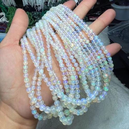 宝石ジュエリービーズ, オパール, ラウンド形, 洗練されました。, DIY, beads length  3-7mm, で販売される 約 40 センチ ストランド