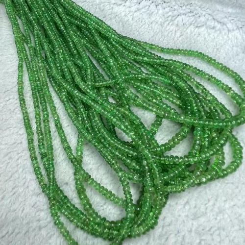 Gemstone Jewelry Beads Tsavorite polished DIY olive green beads length 3-4.5mm Sold Per Approx 38-40 cm Strand