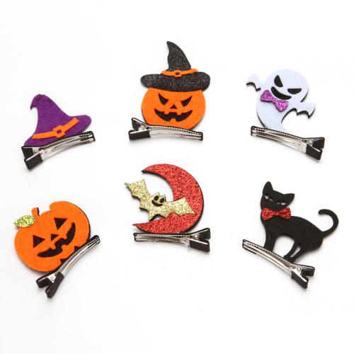 New Hot Halloween Jewelry and Decor Non-woven Fabrics with Zinc Alloy Halloween Design & for woman Sold By PC