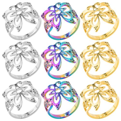 Stainless Steel Finger Ring 304 Stainless Steel Butterfly Vacuum Ion Plating fashion jewelry & Unisex & hollow US Ring Sold By PC