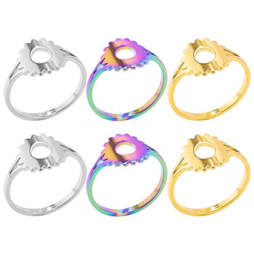 Edelstahl Ringe, 304 Edelstahl, Sonne, Modeschmuck & unisex & hohl, keine, Größe:8, verkauft von PC