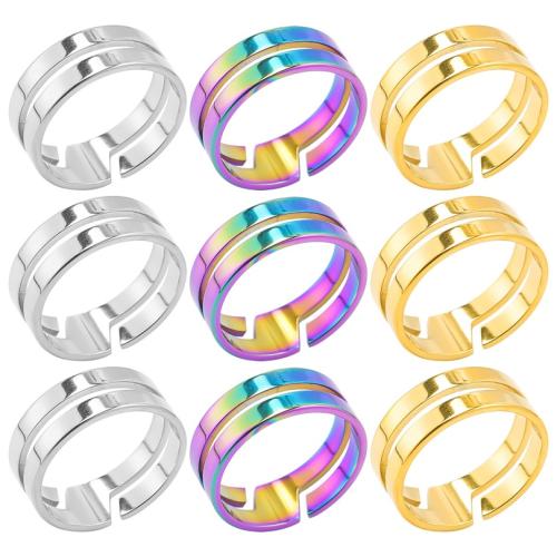 Stainless Steel Finger Ring 304 Stainless Steel Moon Vacuum Ion Plating fashion jewelry & Unisex US Ring Sold By PC