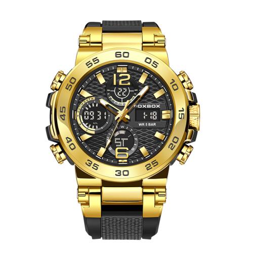 Men Wrist Watch Glass with Silicone Life water resistant & fashion jewelry & Chinese movement & multifunctional & for man Length Approx 24 cm Sold By PC