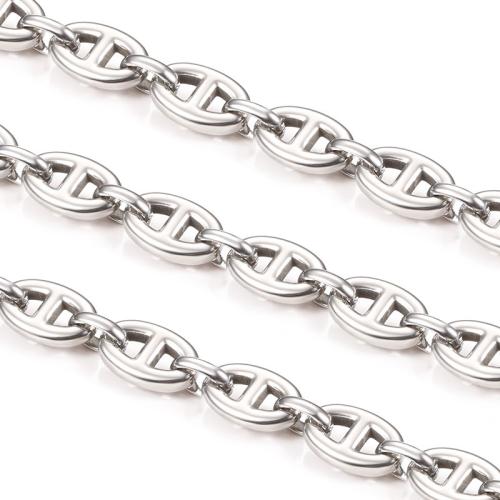 Stainless Steel Necklace Chain, 304 Stainless Steel, DIY, nickel, lead & cadmium free, Sold By m