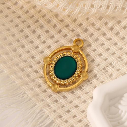 Stainless Steel Pendants 304 Stainless Steel fashion jewelry & for woman & enamel golden Sold By PC