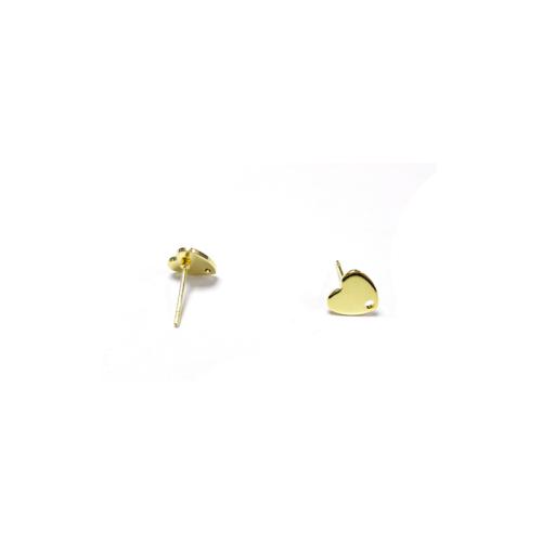 Stainless Steel Earring Stud Component 304 Stainless Steel Heart Vacuum Ion Plating DIY Approx Sold By Bag