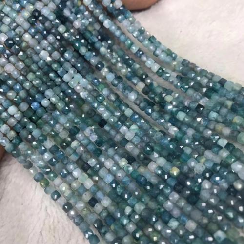 Gemstone Jewelry Beads Tourmaline Square polished DIY & faceted light blue beads length 4-4.5mm Sold Per Approx 38-40 cm Strand