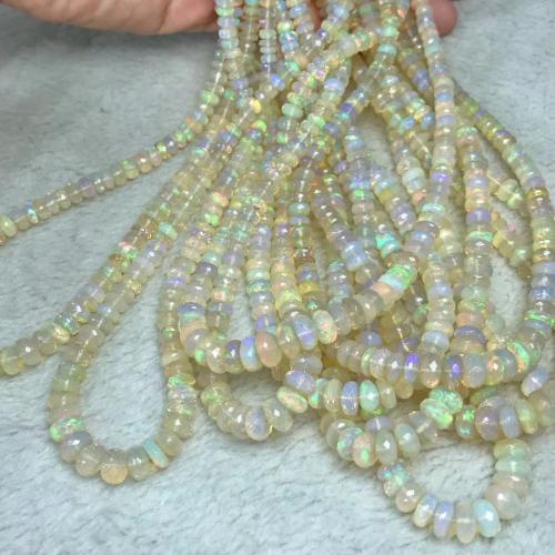 Edelsteen Sieraden Kralen, Opaal, gepolijst, DIY, beads length 5-9mm, Per verkocht Ca 43 cm Strand