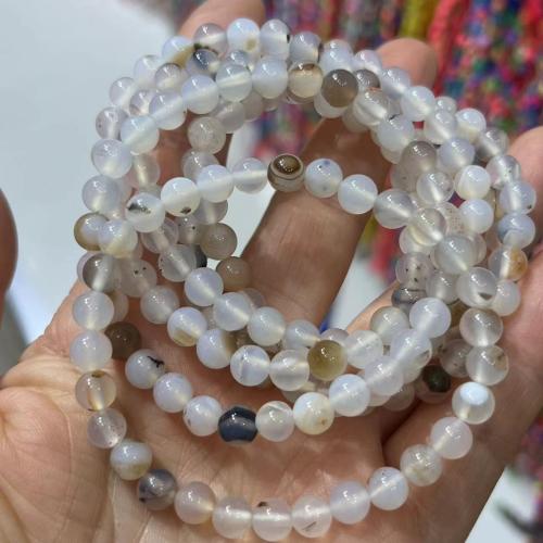 Agate perle, Ahat, Krug, uglađen, možete DIY & različite veličine za izbor, više boja za izbor, Prodano Per Približno 38-40 cm Strand
