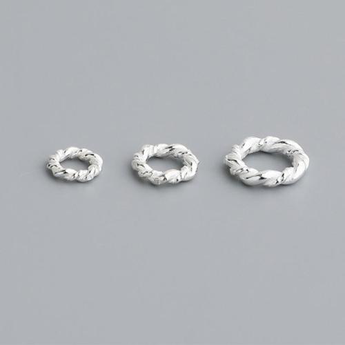 925 de prata esterlina anéis de ligação, polido, DIY & tamanho diferente para a escolha, prateado, vendido por PC
