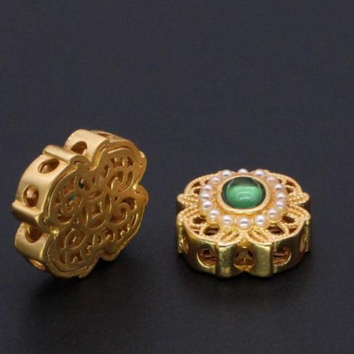 Messing smykker Perler, med Plastic Pearl, guldfarve belagt, du kan DIY, flere farver til valg, nikkel, bly & cadmium fri, Solgt af PC