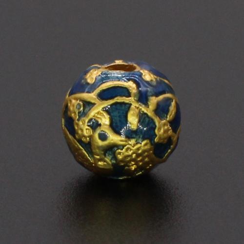 Brass Jewelry Beads gold color plated DIY & enamel nickel lead & cadmium free Sold By PC